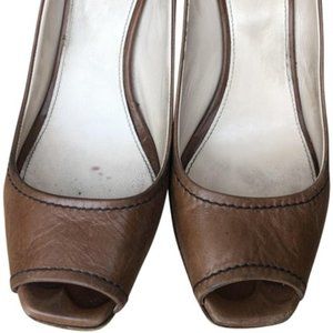 Prada Chestnut Vit Shine 6 Palissandro Wedges